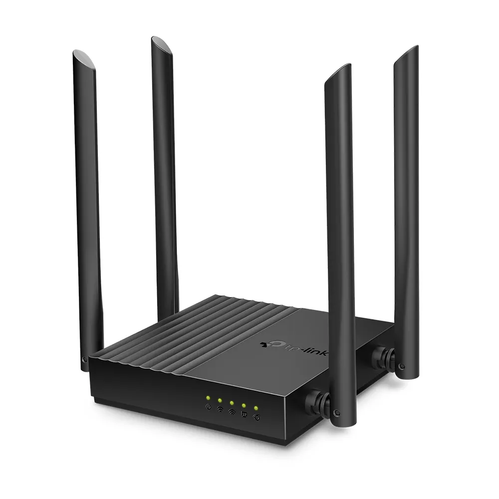 ARCHER C64 TP-Link Router Wi-Fi 5/AC1200 Doble Banda 5 GHz:867 Mbps / 2.4 GHz:400 Mbps / 4 Antenas Externas Alta Ganancia / MU-MIMO / Beamforming / Smart Connect / Airtime Fairness / WPA3-WPA2-WPA / E - ARCHER C64