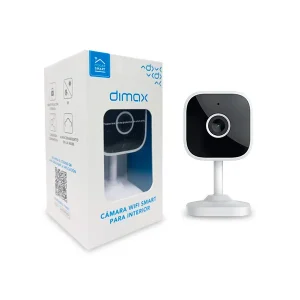 CAMARA INTERIOR CUBO - 3MP - 4MM - WIFI 2.4 GHZ.- VISION NOCTURNA 8-10m -H.264 - COMUNICACIÓN BIDIRECCIONAL - MICROSD 128GB - PN INTERNAL MARCA DIMAX G103