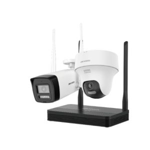 CAMARA MARCA HIKVISION EASYLINK KIT WIFI 4MP CON NVS + CAMARA PT TURRET INT + CAMARA BULLET HK-NKS424W02H-4MP