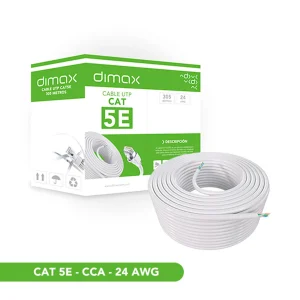 Cable de Red para Infraestructura Empresarial Confiable El UTP CAT 5e Lite Series de 305 metros es la solución ideal para cableado estructurado horizontal en oficinas, data centers y proyectos comerciales que requieren transmisión Gigabit estable (hasta 1 Gbps) para datos, voz y video IP.   Especificaciones técnicas principales:  Construcción: 4 pares trenzados 4×2×0.5mm±0.01mm4×2×0.5mm±0.01mm  Diámetro exterior: OD5.2mm±0.3mmOD5.2mm±0.3mm – Flexible y fácil instalación  Empaque práctico: Caja de 355×355×220mm355×355×220mm  Material: 100% nuevo y de alta pureza  Certificaciones: CE, ROHS, REACH – Cumple estándares europeos  Ventajas clave:  Transmisión sin interferencias hasta 100 MHz  Perfecto para redes LAN, CCTV y sistemas VoIP  Rollos completos de 305m para proyectos sin desperdicios
